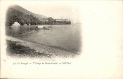 Aix les Bains - the Lake of Le Bourget - the Abbey of High Combe - boat - CPA