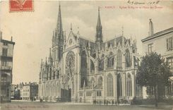 CPA NANCY- Eglise St-Euvre et Place des Dames