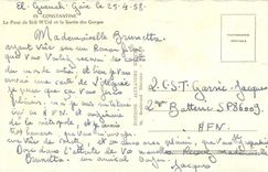 CPM Constantine - Le Pont de Sisi M'Cid et la sortie des Gorges