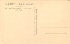 CPA Paris en Flanant Notre Dame de Paris un des Portaile de la Facade