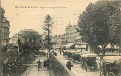 CPA Montpellier Square de la gare de Palavas 