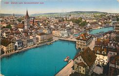CPA Zurich vom Grossmunster aus 