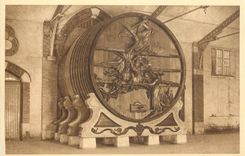 CPA Collection Champagne Pommery et Greno Reims le grand foudre de 750 hectolitres sculpte par Galle