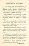 CPA Quelques pensees Pasteur
