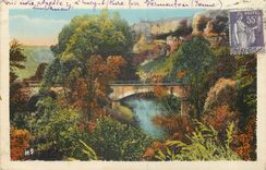 CPA Environs de Vermenton Yonne vue sur les rochers et la Cure a Saint More 