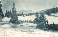 CPA Bonne Annee Suisse