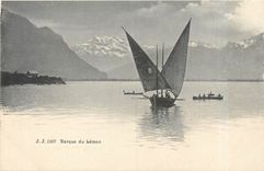 CPA Barque du Leman Bateau