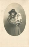 CARTE PHOTO Femme Enfant
