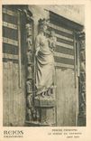 CPA Reims cathedrale Porche Principal la Vierge au Trumeau Janv 1920 
