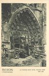 CPA Reims cathedrale le Porche Saint Sixte Facade Nord Dec 1918 