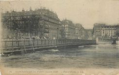 CPA Inondations de Paris Pont d'Arcole 