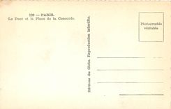 CPM Paris Le Pont et la Place de la Concorde 