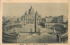 CPA Roma Piazza e Basilica di S Pietro 