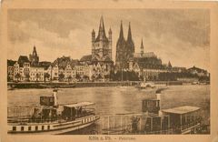 CPA Koln a Rh Panorama Bateaux