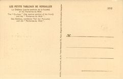 CPA Versailles Le Chateau partie centrale de la facade et les Parterres du Midi 
