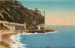 CPA Menton les rochers Rouges 
