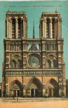CPA Paris Facade de l'Eglise Notre Dame 