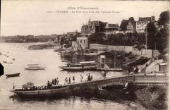 Dinard CPA Le port et la cale des vedettes vertes