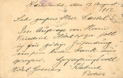 Carte Karlsruhe Germania 1912 pour Paris