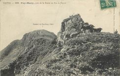 CPA Cantal Puy Mary pris de la Route au Pas de Payrol Chevre Bouc