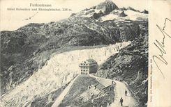 CPA Furkastrasse hotel Belvedere und Rhonegletscher 