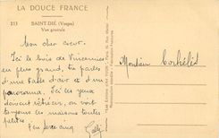 CPA La Douce France Saint Die Vosges vue generale 