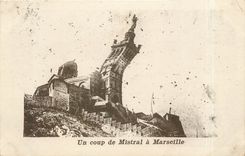 CPA Un coup de Mistral a Marseille Vignette Tuberculose
