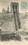 CPA Marseille l'Ascenseur et Notre Dame de la Garde 