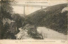 CPA La Sioule et le Viaduc des Fades vus des Gorges de Chambonnet 
