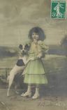 CPA Enfant Chien