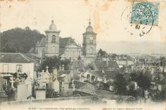 CPA St Die La Cathedrale Vue prise du Cimetiere 