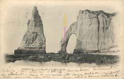 CPA Etretat L'Aiguille la Porte d'Aval 