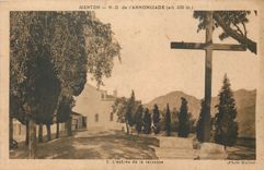 CPA Menton ND de l'Annonciade L'entree de la terrasse 