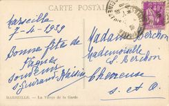 CPA Marseille La Vierge de la Garde