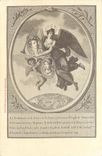 CPA La Renommee et le Genie de la France portent au Temple de l'Immortalite les bustes de leurs Maje