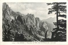 CPA La Corse - Vue prise du Col de Bavella