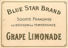 CPA Blue Star Brand Grape Limonade