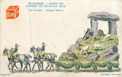 CPA Mi-Creme  -  Paris 1913 - Cortege du Bouillon Kub Le Dolmen-Berger Breton