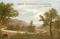 CPA Seigneur tu as les paroles de la vie eternelle