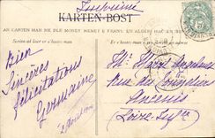 CPA Noce dances Abbaye of Langonnet of it (folklore caps costume)