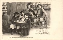 Breton CPA Bards and federate students with the veillee (folklore caps costume)