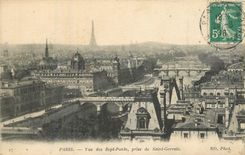 CPA Paris vue des Sept Ponts prise de Saint Gervais Tour Eiffel