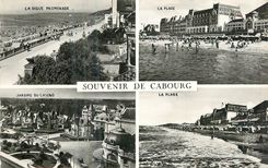 CPM Souvenir de Cabourg la digue promenade la plage Jardins du Casino la plage 