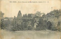 CPA Paris Buttes Chaumont le Pont Suspendu 