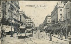 CPA Marseille rue Cannebiere Tramway