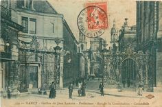 CPA Nancy grilles de Jean Lamour prefecture rue de la Constitution cathedrale 