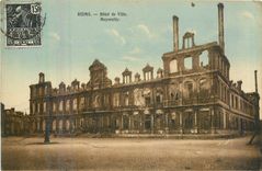 CPA Reims Hotel de Ville Militaria