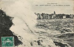 CPA Saint Servan Les Bas Sablons en tempete 