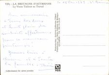 MODERN CARD Folklore Costume Brittany of formerly the old tailor with work