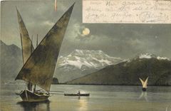 CPA SUISSE Barque Bateau